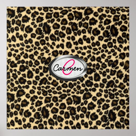 Leopard Print Monogram (Voorkant)