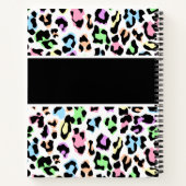 Leopard Print Monogram Artiest Sketchbook Notitieboek (Achterkant)