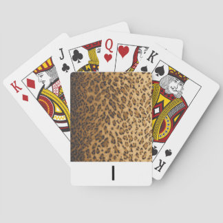 Leopard Print monogram I initialen Spelkaarten Pokerkaarten