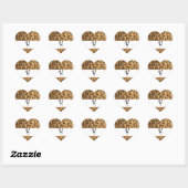 Leopard Print monogram initiaal koopwaar Hart Sticker (Vel)
