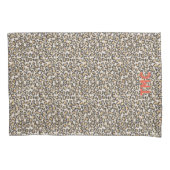 Leopard Print Monogram INITIALEN Chic Trendy Dier Kussensloop (Voorkant)
