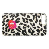 Leopard Print Monogram iPhone 7 Plus Hoesje (Achterkant (Horizontaal))