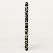 Leopard Print Monogram iPhone X Hoesje (Achterkant / rechts)