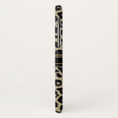 Leopard Print Monogram iPhone X Hoesje (Achterkant/links)