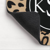 Leopard Print Monogram Mousepad Muismat (Hoek)