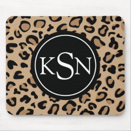Leopard Print Monogram Mousepad Muismat