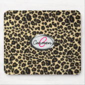 Leopard Print Monogram Muismat (Voorkant)