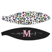 Leopard Print Monogram Naam Meisje Basketbal (Panelen)