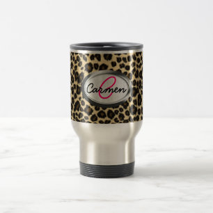 Leopard Print Monogram Reisbeker