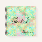 Leopard Print Monogram Sketchbook Notitieboek (Voorkant)