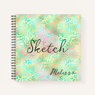 Leopard Print Monogram Sketchbook Notitieboek