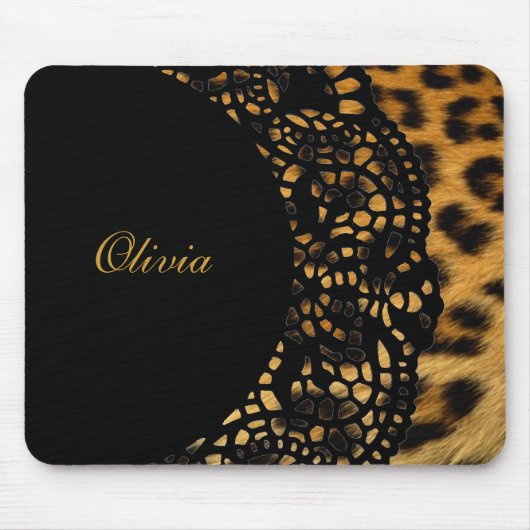 Leopard Print Mousepad Muismat (Voorkant)