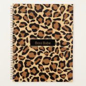 Leopard Print Naadloze Patroon Aangepaste Naam Planner (Voorkant)