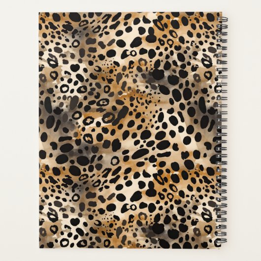 Leopard Print Naam Planner toevoegen (Achterkant)