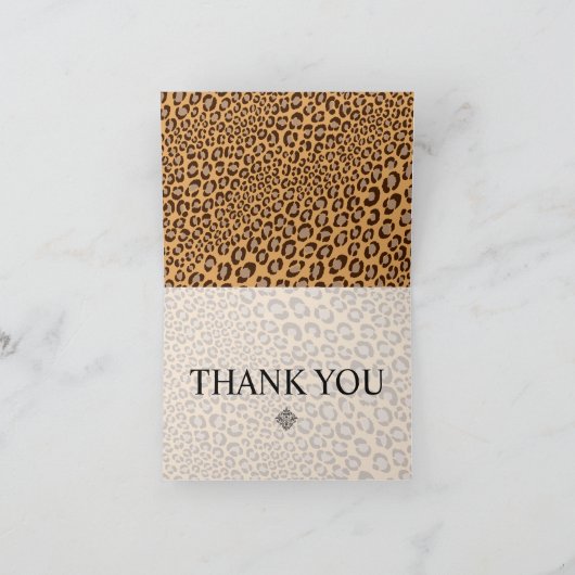 Leopard Print/Natural/Dank u Kaarten (Binnen)