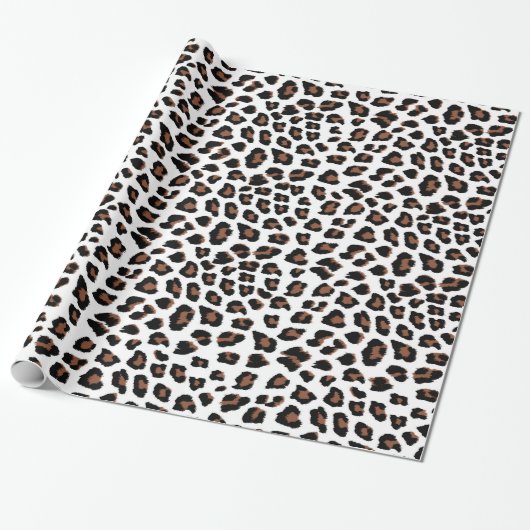 Leopard Print Nieuw Cadeaupapier (Uitgerold)