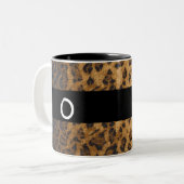 Leopard Print O monogram initiaal Coffee Mok Cup (Voorkant links)
