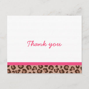 Leopard Print Oerwoud Dank je wel briefkaarten