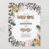 Leopard Print Oerwoud Safari 9e Verjaardagsfeest Kaart (Voorkant / Achterkant)