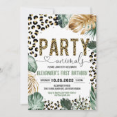 Leopard Print Oerwoud Verjaardag Kaart (Voorkant)