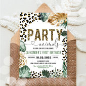 Leopard Print Oerwoud Verjaardag Kaart