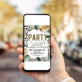 Leopard Print Oerwoud Verjaardag Kaart