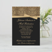 Leopard Print op Black Weddenschap Kaart (Staand voorkant)