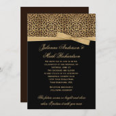 Leopard Print op Black Weddenschap Kaart (Voorkant / Achterkant)