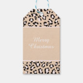 Leopard Print op Kraft Holiday Gift Label Cadeaulabel (Voorkant)