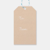 Leopard Print op Kraft Holiday Gift Label Cadeaulabel (Achterkant)