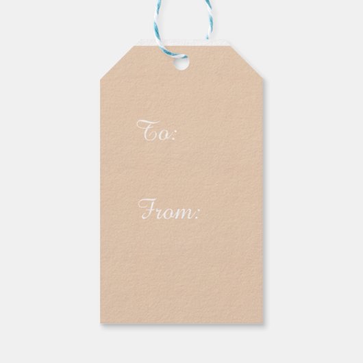 Leopard Print op Kraft Holiday Gift Label Cadeaulabel (Achterkant)