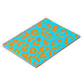 Leopard Print Oranje Blue Notitieboek (Linkerzijde)