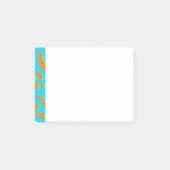 Leopard Print Oranje Blue Post-it® Notes (Voorkant)