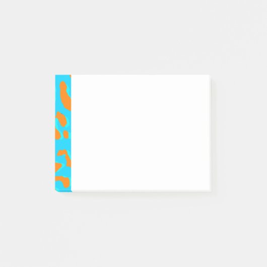 Leopard Print Oranje Blue Post-it® Notes (Voorkant)
