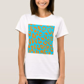 Leopard Print Oranje Blue T-shirt (Voorkant)