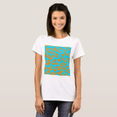 Leopard Print Oranje Blue T-shirt (Voorkant volledig)