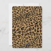 Leopard Print Ornament Green Bow Boujee kerst Feestdagenkaart (Achterkant)