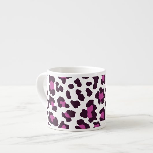 Leopard Print Paars Espresso Kop (Links)