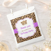 Leopard Print Paars Quatre folie Birthday Party Bedankzakje (Geknipt)