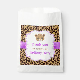 Leopard Print Paars Quatre folie Birthday Party Bedankzakje