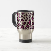 Leopard Print Paars Reisbeker (Voorkant links)