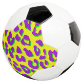 Leopard Print Paars Yellow Green Voetbal (Drie kwart)