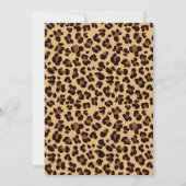 Leopard Print Paarse Quatrefoil Verjaardagsfeest Kaart (Achterkant)