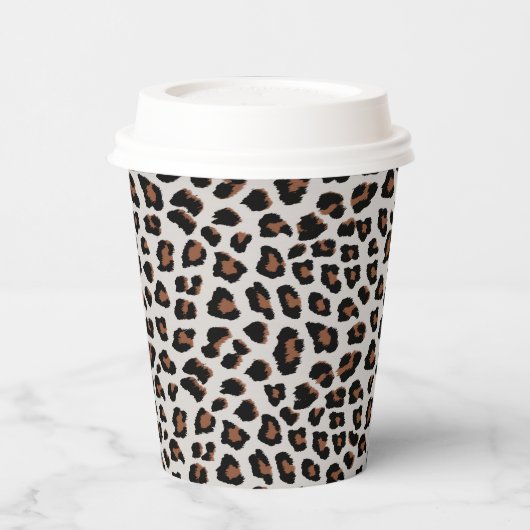 Leopard Print Papieren Bekers (Links)