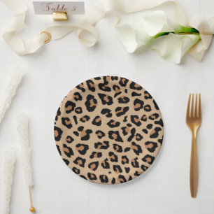 Leopard Print Papieren Bordje