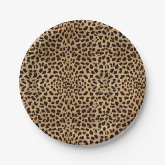 Leopard Print Papieren Bordje (Voorkant)