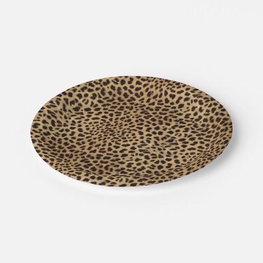 Leopard Print Papieren Bordje (Gekanteld)