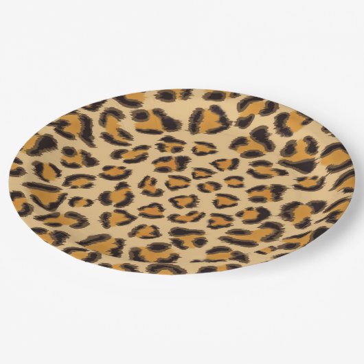 Leopard Print Papieren Bordje (Gekanteld)