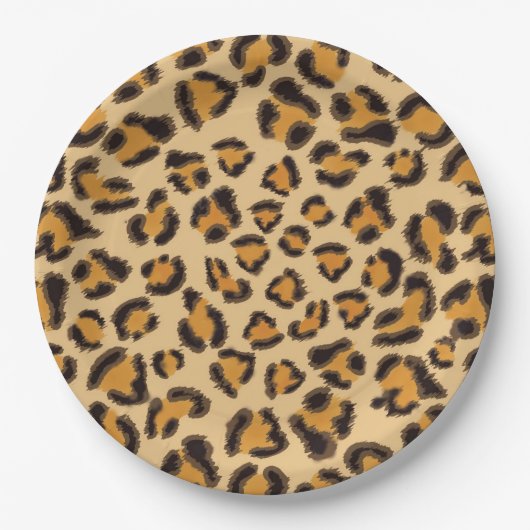 Leopard Print Papieren Bordje (Voorkant)