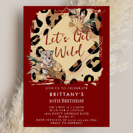 Leopard Print Party Animal Wild Jungle Birthday Kaart